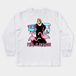 Divine / Babs Johnson / Pink Flamingos Kids Long Sleeve T-Shirt